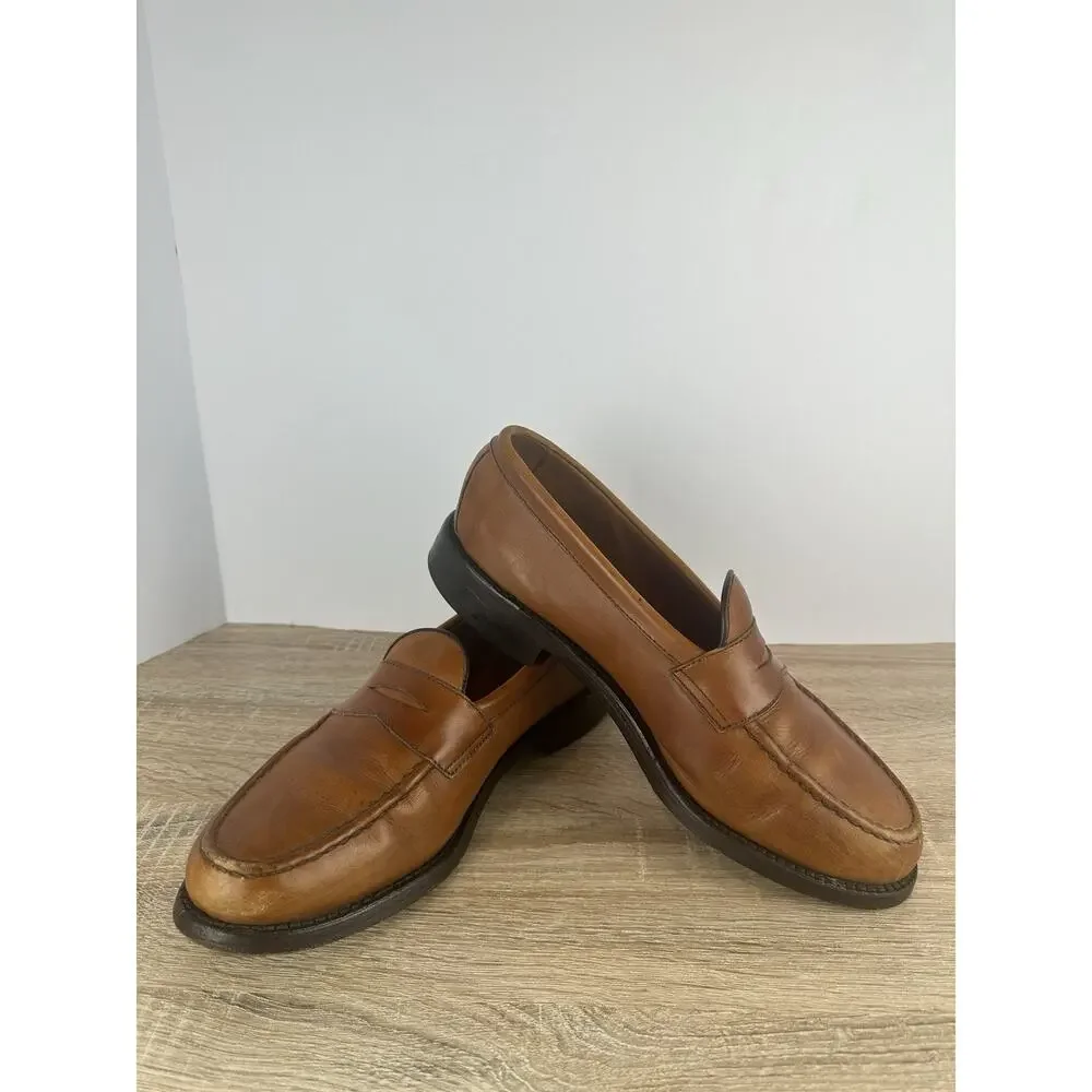 Allen Edmonds Cole Penny Loafers Brown Leather Men’s 9.5 D Made USA Dress Shoes